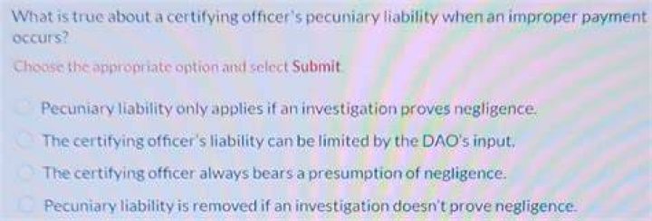 Are responsible for the performance of their duties providing certifying officers with information upon which the certifying officer relies upon in certifying a voucher for payment?