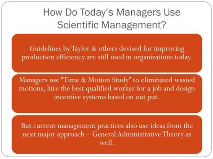 How do managers use scientific management?
